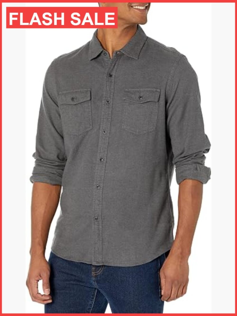 Men's Slim Fit 100% Cotton Flannel Long Sleeve Button Down Shirt Plaid